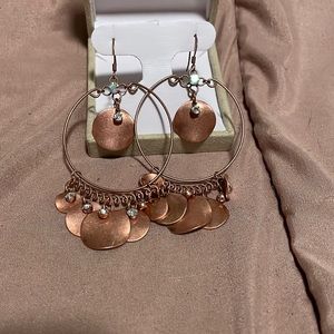Rose gold tone earrings